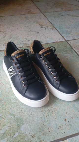 Sneakers Borbonese Blu/Oro Tg 38