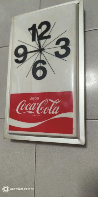 Letrero Reloj Coca-Cola Vintage Coleccionista