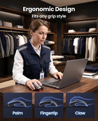 EYOYO EY-045 Mouse + 2D Barcode Scanner BT