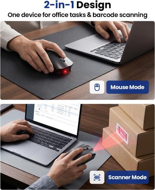 EYOYO EY-045 Mouse + 2D Barcode Scanner BT