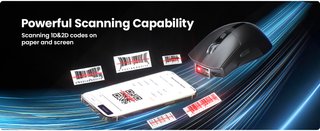 EYOYO EY-045 Mouse + 2D Barcode Scanner BT