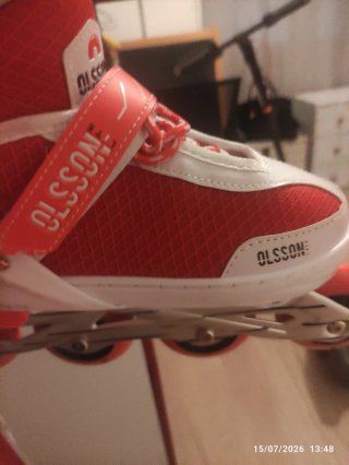 Patines en línea Olsson rojos y blancos