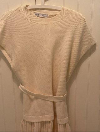 Vestido Zara Beige Talla M