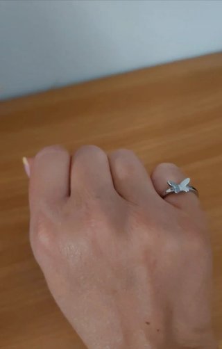 Anillo mariposa plata mujer