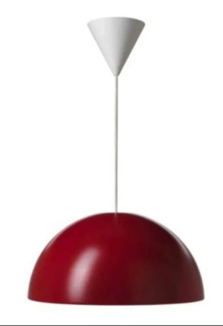 Lámpara colgante roja y blanca Ikea