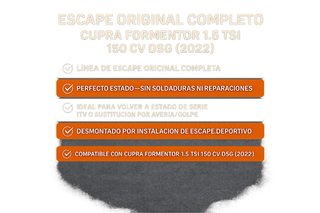 Línea de escape original Cupra Formentor 1.5 TSI