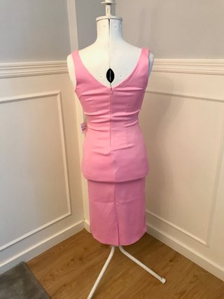 Vestido rosa estilo pin-up