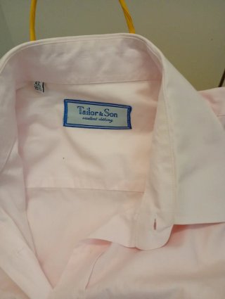 Camicia uomo Tailor & Son rosa taglia 42
