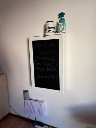 Escritorio Plegable Blanco con Pizarra