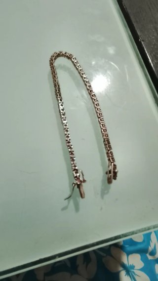 Pulsera Plata Ley y Piedras Rojas