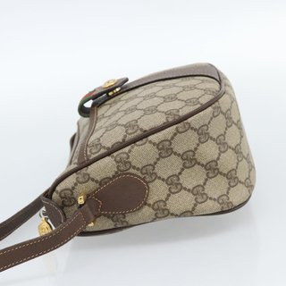 GUCCI GG Supreme Web Sherry Line Bag PVC Beige