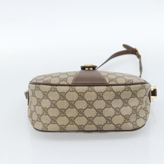 GUCCI GG Supreme Web Sherry Line Bag PVC Beige