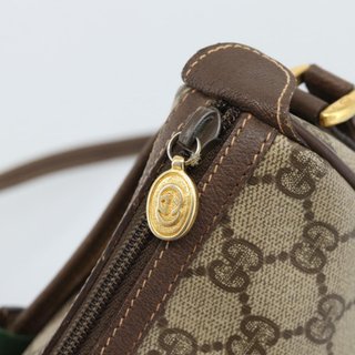 GUCCI GG Supreme Web Sherry Line Bag PVC Beige