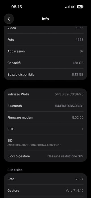 Scheda Madre iPhone 14 Pro 128GB Face ID e Lidar