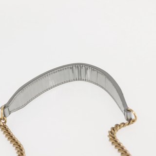 Christian Dior Chain Shoulder Bag Enamel Silver