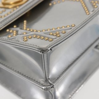 Christian Dior Chain Shoulder Bag Enamel Silver