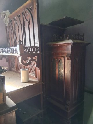 Conjunto Muebles Antiguos Iglesia Madera