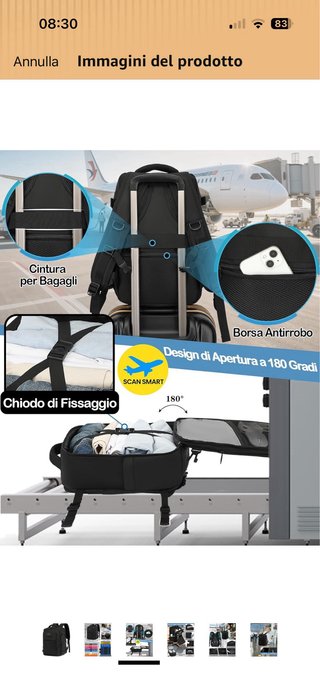 Zaino LYNXCHER nero bagaglio a mano nuovo