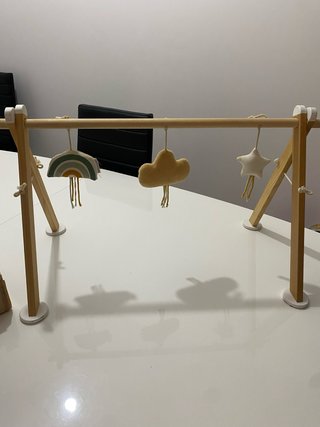 Gimnasio Bebé Madera Arcoíris Nube Estrella