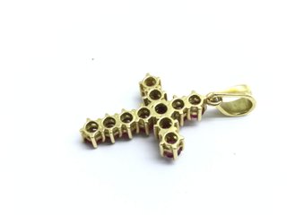 E1196188-0 CRUCIFIJO ORO 18K CON CIRCONITA