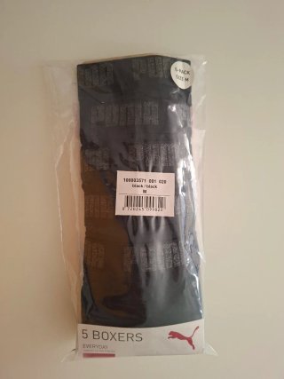Pack 5 calzoncillos boxer Puma negros