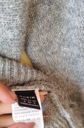 Jersey gris asimétrico Shein Talla S