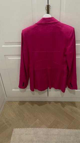 Traje lino rosa Mango Talla S