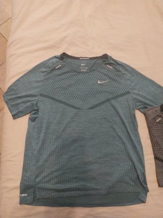 2 Maglie Nike M Corsa Grigio/Verde Acqua