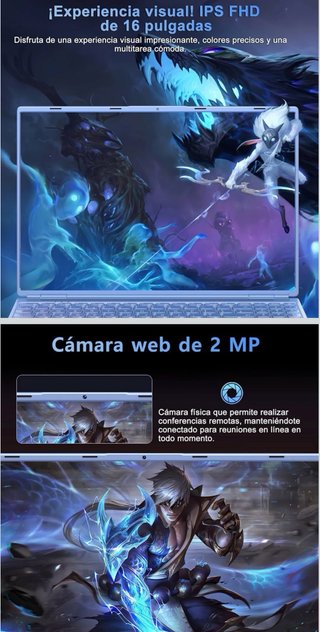 Portátil Notood 16 Celeron N5095 12GB RAM 512GB SS