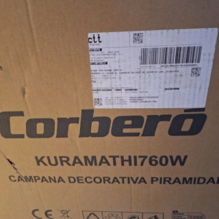 Campana extractora blanca Corbero KURAMATHI760W
