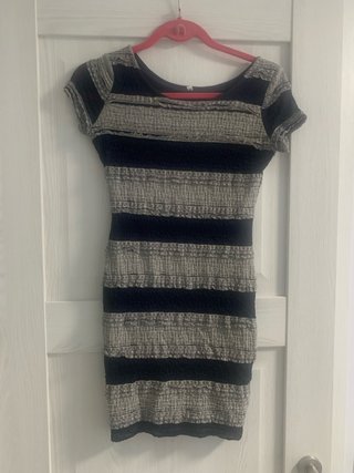 Vestido elástico rayas M