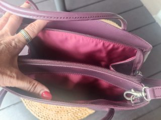 Bolso Coccinelle Piel Morado burdeos