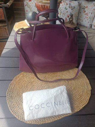 Bolso Coccinelle Piel Morado burdeos