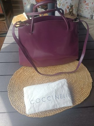Bolso Coccinelle Piel Morado burdeos