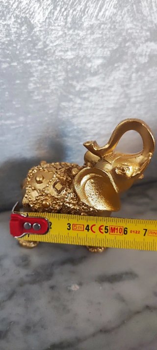Statuetta Elefante Decorativo Oro