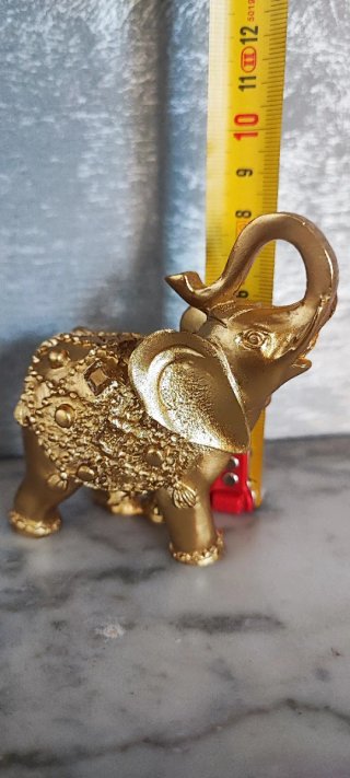 Statuetta Elefante Decorativo Oro