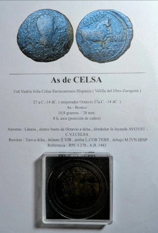 As hispano-romano Celsa 27 a.C.-14 d.C. Augusto