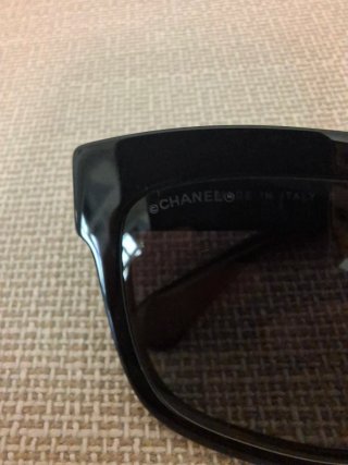 Occhiali da sole rettangolari Chanel neri