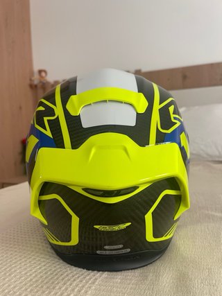 Casco Scorpion R1 Azul y Amarillo talla M