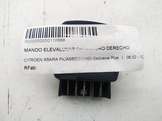MANDO ELEVALUNAS DELANTERO DERECHO CITROEN XSARA PICASSO 2.0 HDi Exclusive Plus