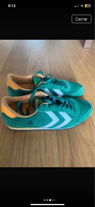 Zapatillas Hummel Verdes y Naranja