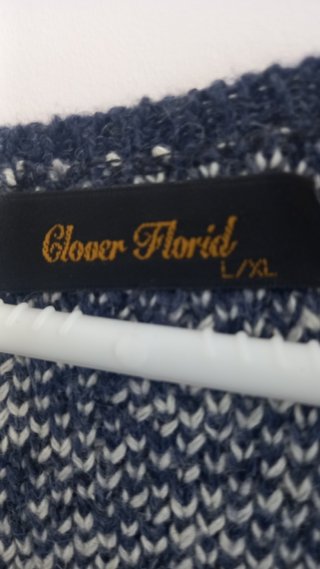 Jersey punto azul con copos de nieve