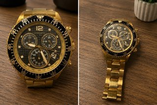 Reloj Lanscotte Dorado y Negro Cronógrafo