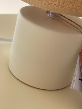 Lámpara de mesa dormitorio mimbre