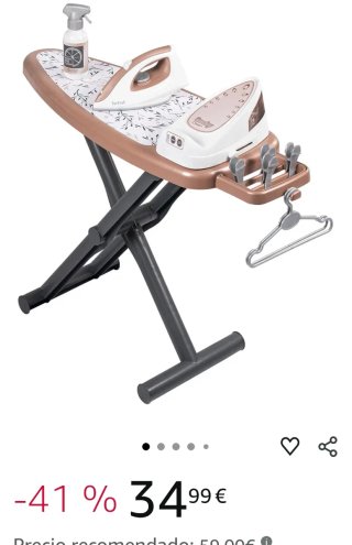 Tabla planchar Tefal Smoby con centro planchado