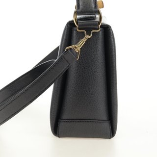 GUCCI Bamboo Hand Bag Leather 2way Gray Gold 000