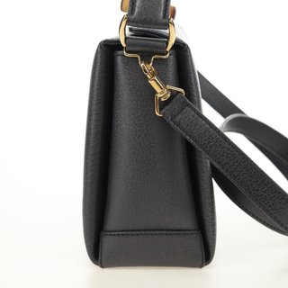 GUCCI Bamboo Hand Bag Leather 2way Gray Gold 000
