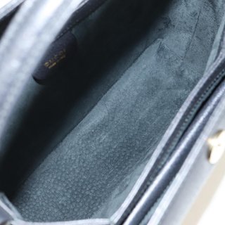 GUCCI Bamboo Hand Bag Leather 2way Gray Gold 000