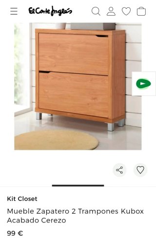 Zapatero El Corte Inglés Madera