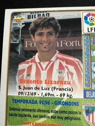 Cromo Lizarazu Número 288 por error Liga 1996 1997